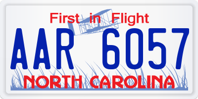 NC license plate AAR6057