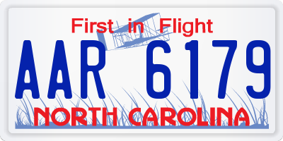 NC license plate AAR6179