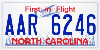 NC license plate AAR6246