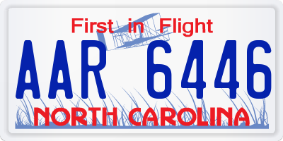 NC license plate AAR6446