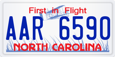 NC license plate AAR6590
