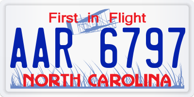 NC license plate AAR6797