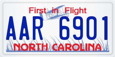 NC license plate AAR6901
