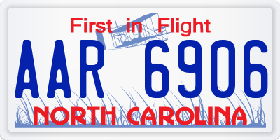 NC license plate AAR6906