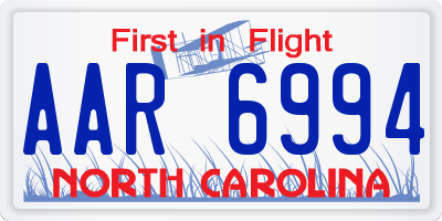 NC license plate AAR6994
