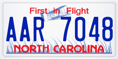 NC license plate AAR7048