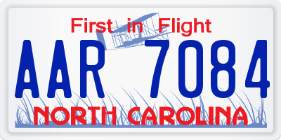 NC license plate AAR7084