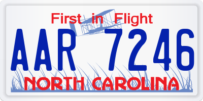 NC license plate AAR7246