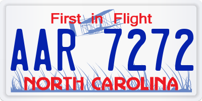 NC license plate AAR7272