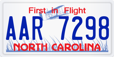 NC license plate AAR7298