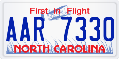 NC license plate AAR7330