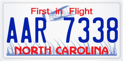 NC license plate AAR7338