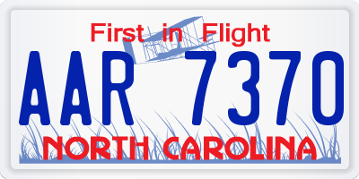 NC license plate AAR7370