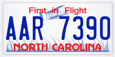 NC license plate AAR7390