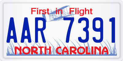 NC license plate AAR7391