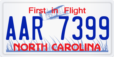 NC license plate AAR7399