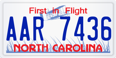 NC license plate AAR7436