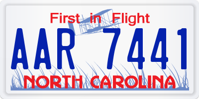 NC license plate AAR7441