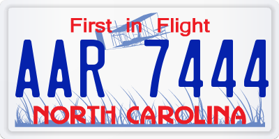 NC license plate AAR7444