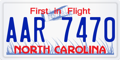 NC license plate AAR7470