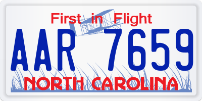 NC license plate AAR7659