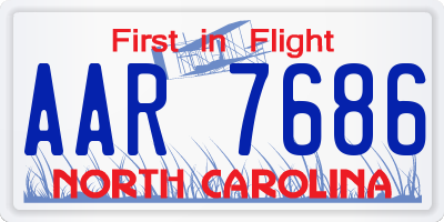 NC license plate AAR7686