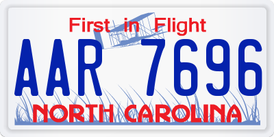 NC license plate AAR7696