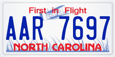 NC license plate AAR7697