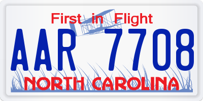 NC license plate AAR7708