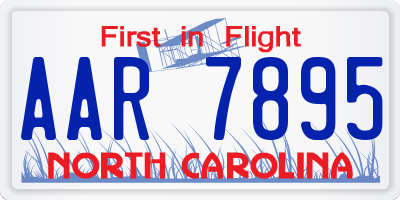 NC license plate AAR7895