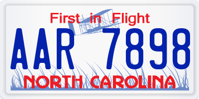 NC license plate AAR7898