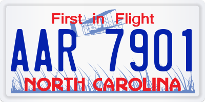 NC license plate AAR7901
