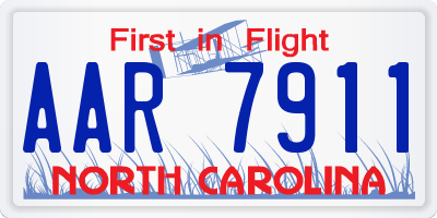 NC license plate AAR7911