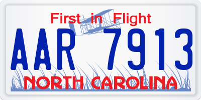 NC license plate AAR7913