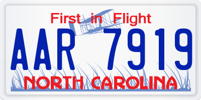 NC license plate AAR7919
