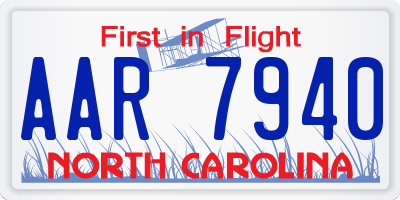 NC license plate AAR7940