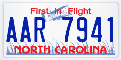 NC license plate AAR7941