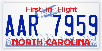 NC license plate AAR7959