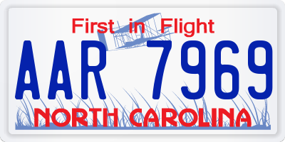 NC license plate AAR7969