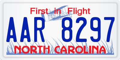 NC license plate AAR8297