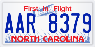 NC license plate AAR8379