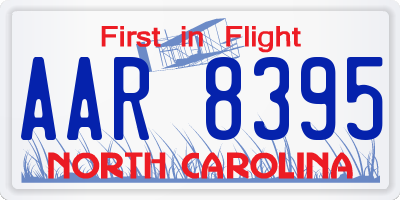 NC license plate AAR8395
