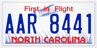 NC license plate AAR8441