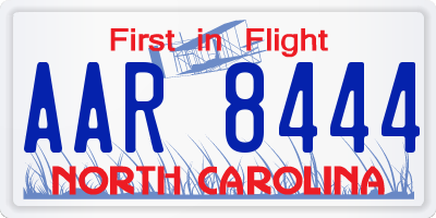 NC license plate AAR8444
