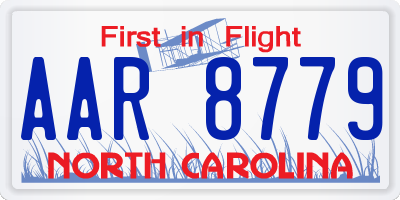 NC license plate AAR8779