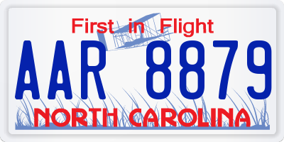 NC license plate AAR8879
