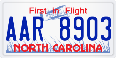 NC license plate AAR8903