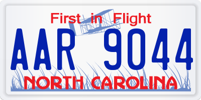 NC license plate AAR9044