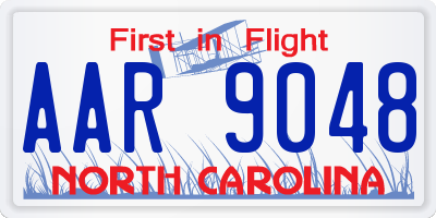 NC license plate AAR9048