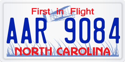 NC license plate AAR9084